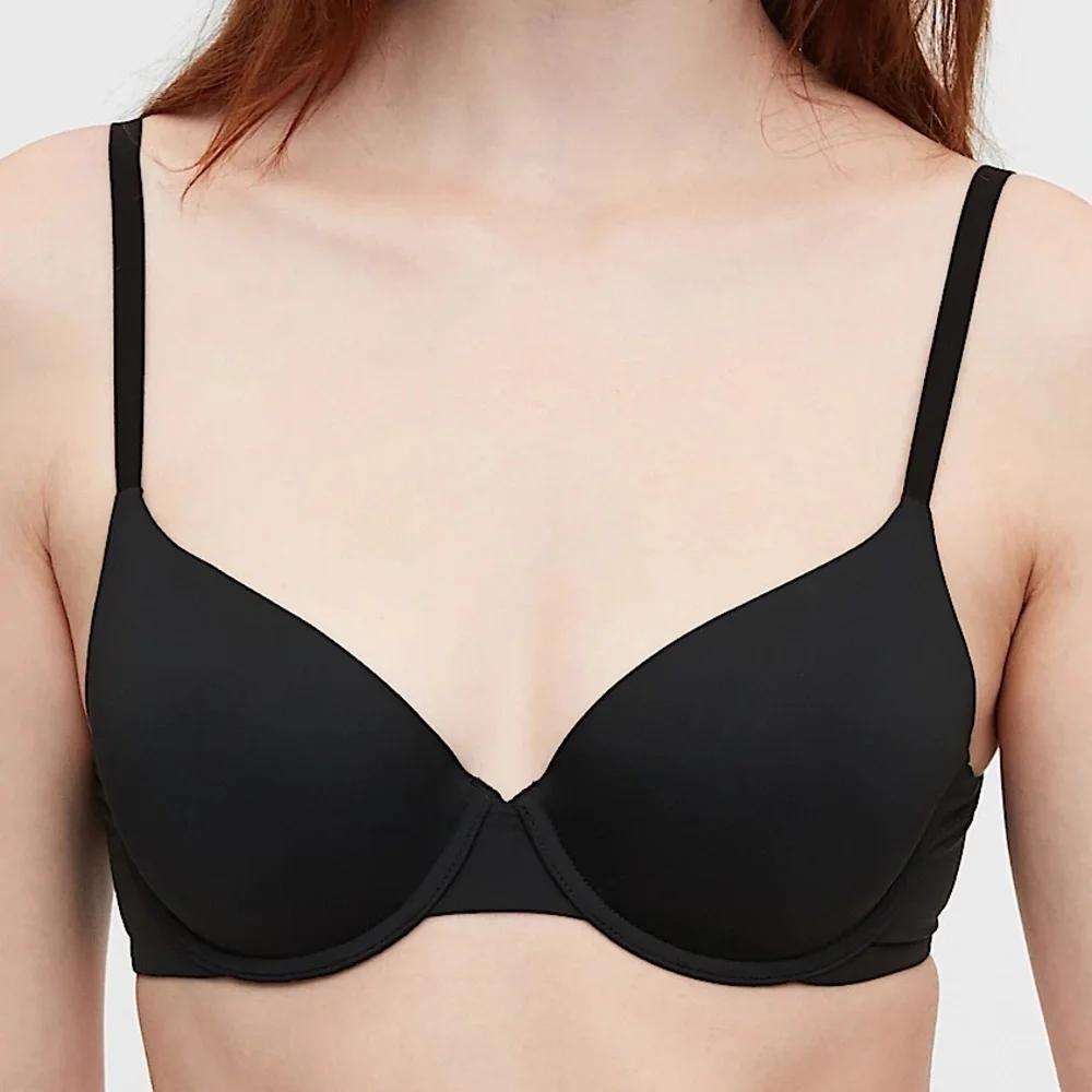 Gap Body Favorite T-Shirt Bra Lightly Padded Adjustable Straps Black 32C (Set 2)